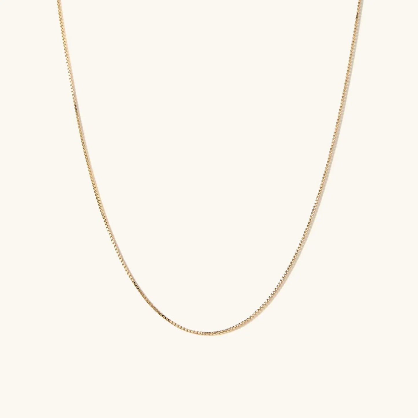 14k Gold Baby Box Chain Necklace