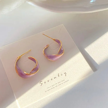 Lavender Luxe Twisted Studs