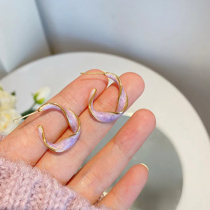 Lavender Luxe Twisted Studs