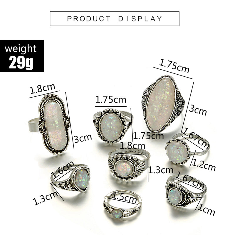 Antique Silver Color Rings Sets