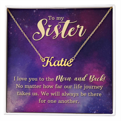 Custom Name Necklace To Sister