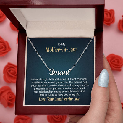 Custom Name Necklace For Mother-In-Law