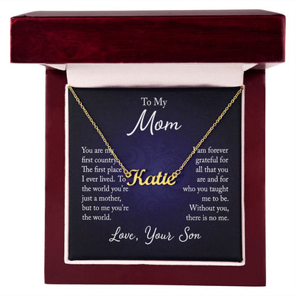 Custom Name Necklace For Mom From Son